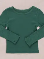 Pink Chicken seesaw long sleeve rib t-shirt  - pine