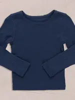 Pink Chicken seesaw long sleeve rib t-shirt - navy