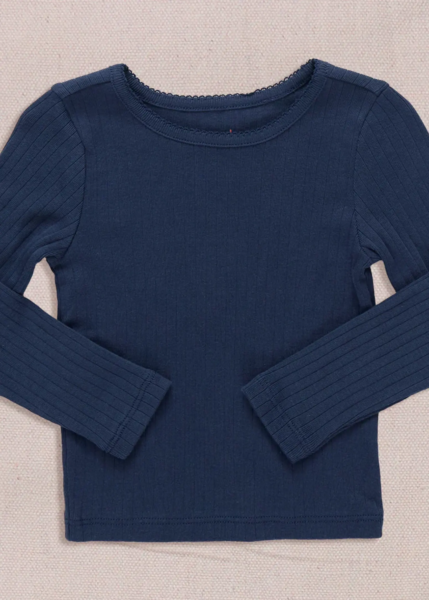 Pink Chicken seesaw long sleeve rib t-shirt - navy