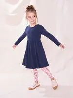 Pink Chicken sunny long sleeve rib dress