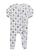 Pink Chicken baby girls ruffle bamboo romper