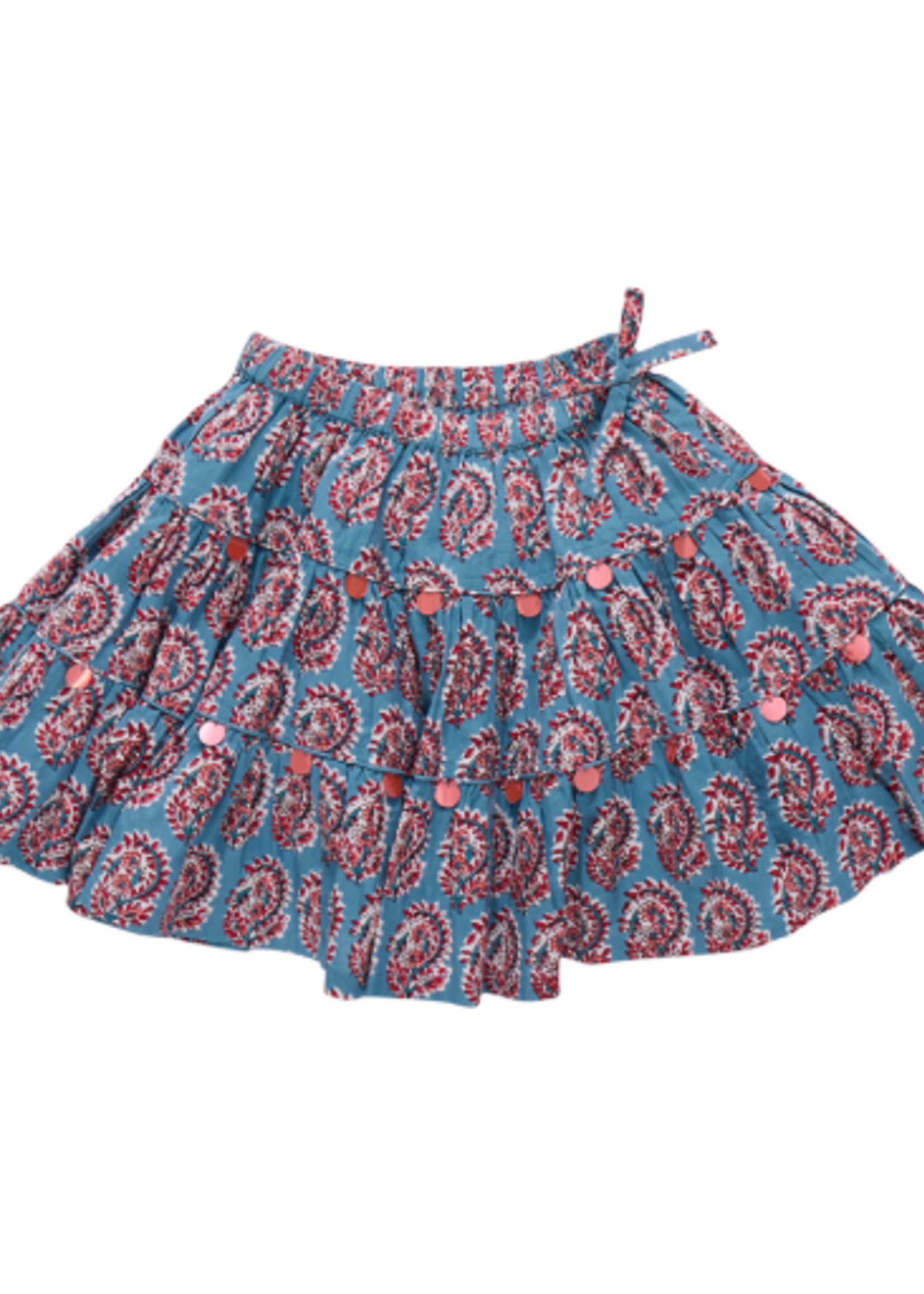 Pink Chicken girls allie skirt - blue paisley