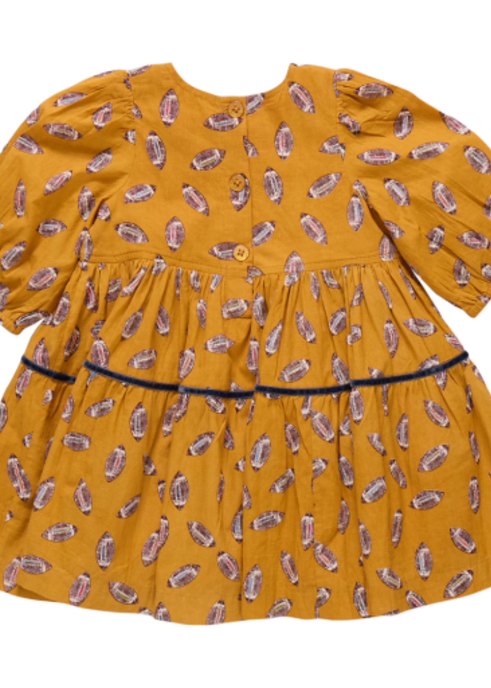 Pink Chicken girls maribelle dress - flying footballs