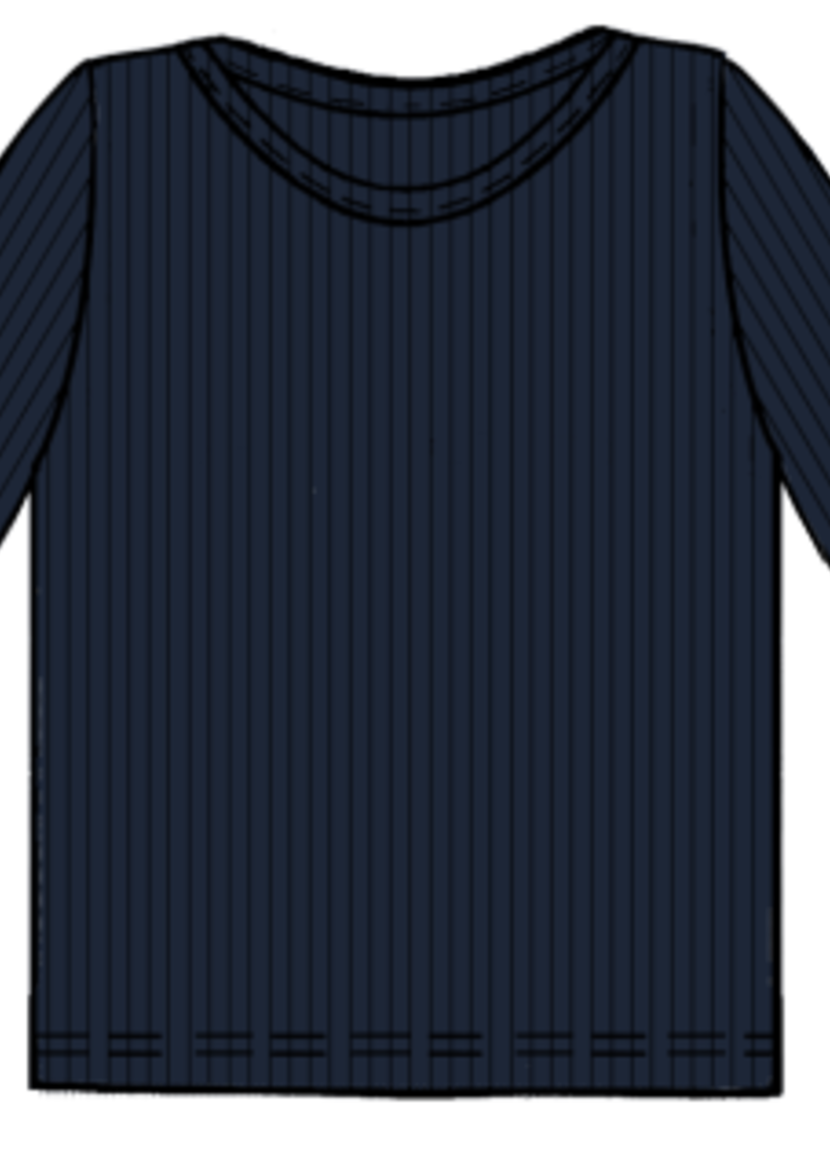 Pink Chicken seesaw long sleeve rib t-shirt - navy