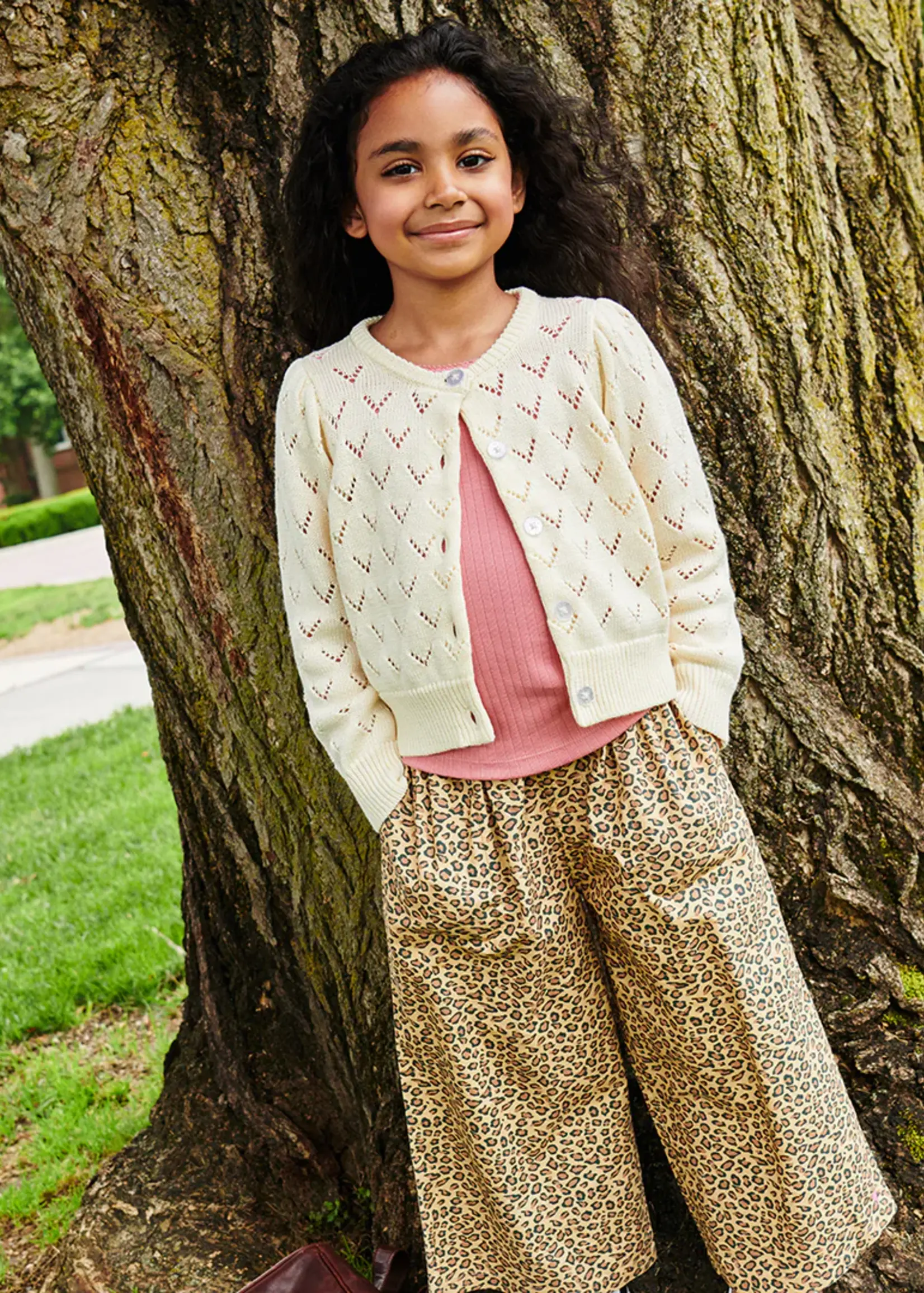 Pink Chicken girls connie sweater - ivory