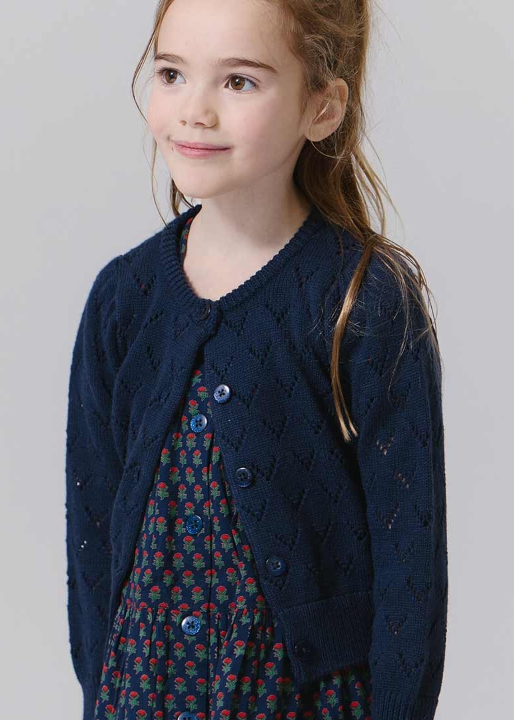 Pink Chicken girls connie sweater - navy