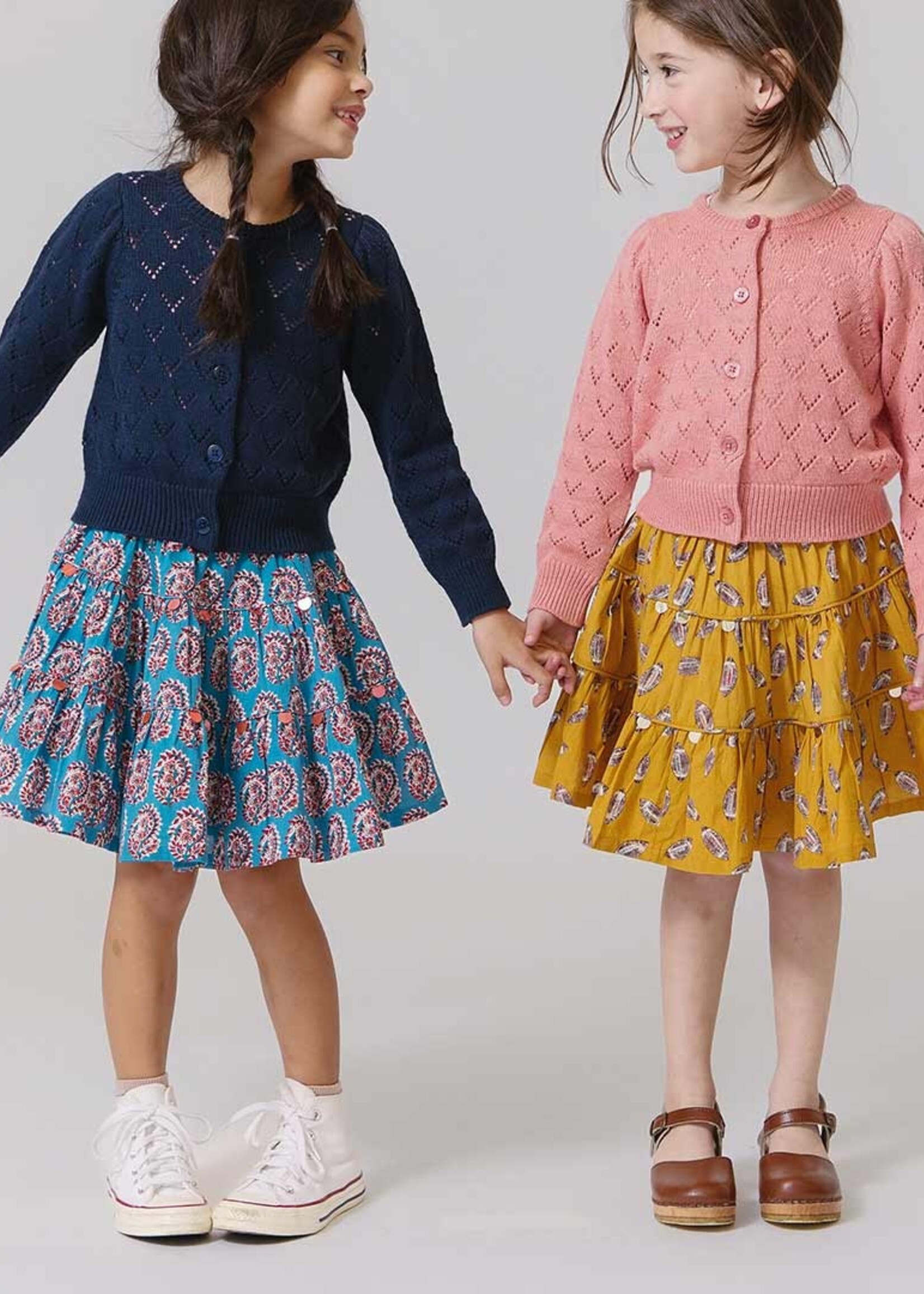 Pink Chicken girls connie sweater - navy