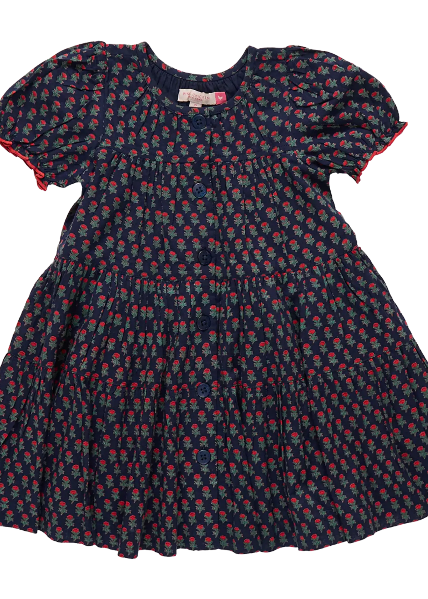 Pink Chicken girls elizabeth dress - navy carnation