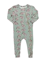 Pink Chicken baby bamboo romper
