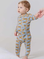 Pink Chicken baby bamboo romper - tigers