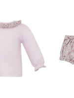 Petit Bebe Floral Pink Bloomer Set