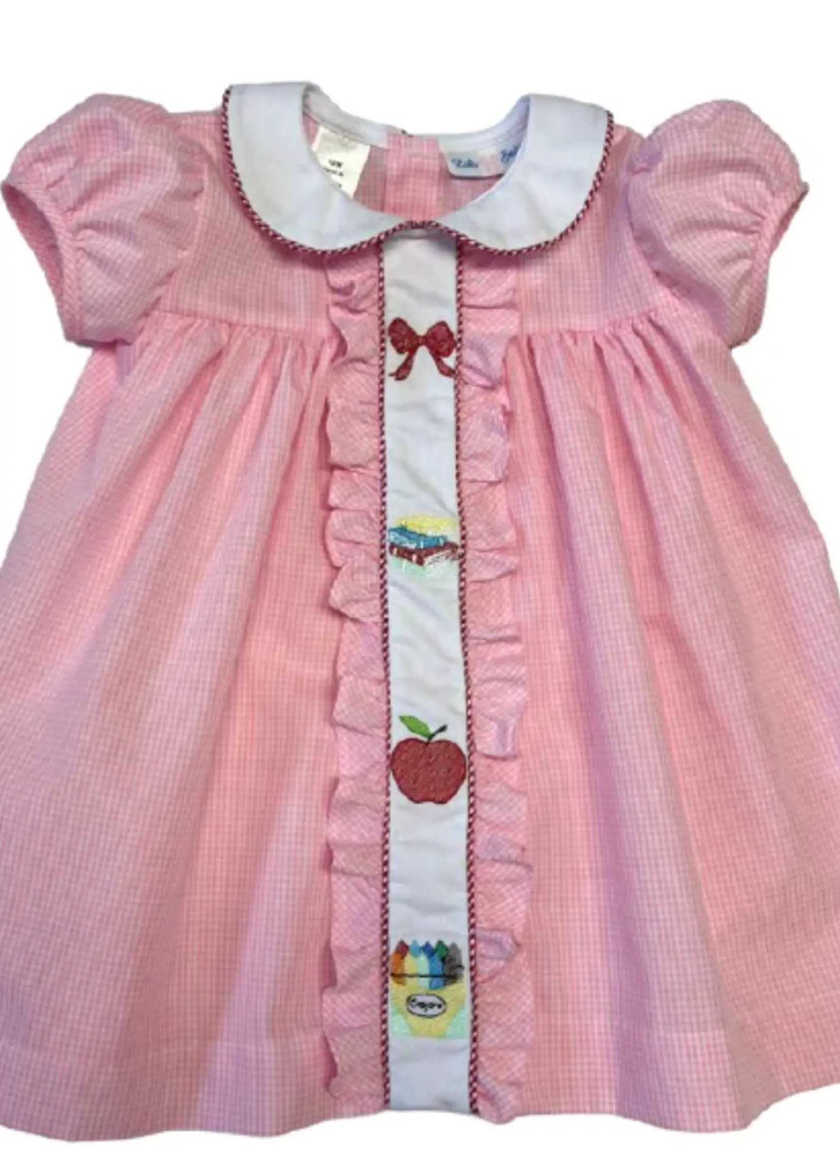 Lulu Bebe Molly Embroidered School Dress