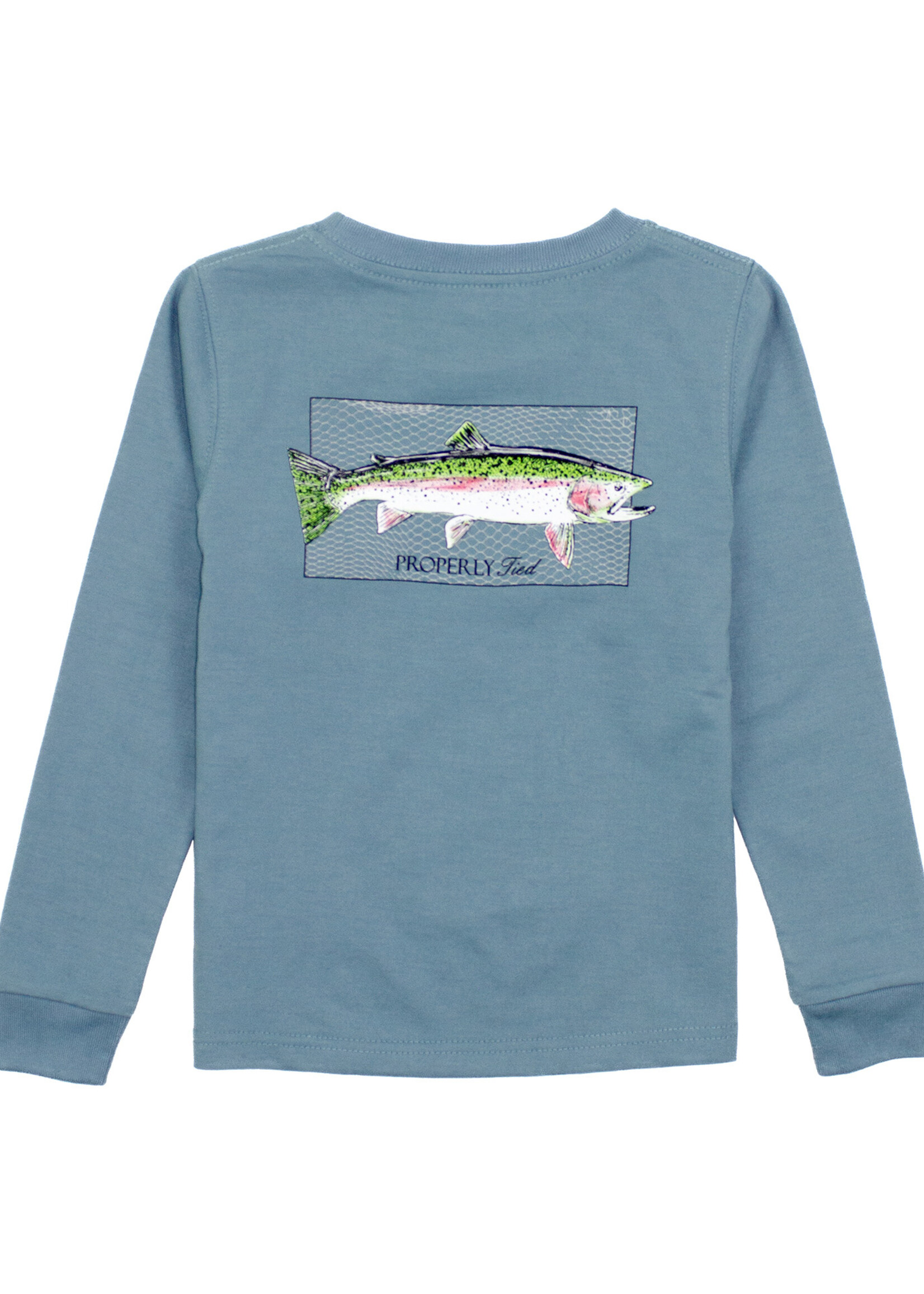 Properly Tied Boys Rainbow Trout LS