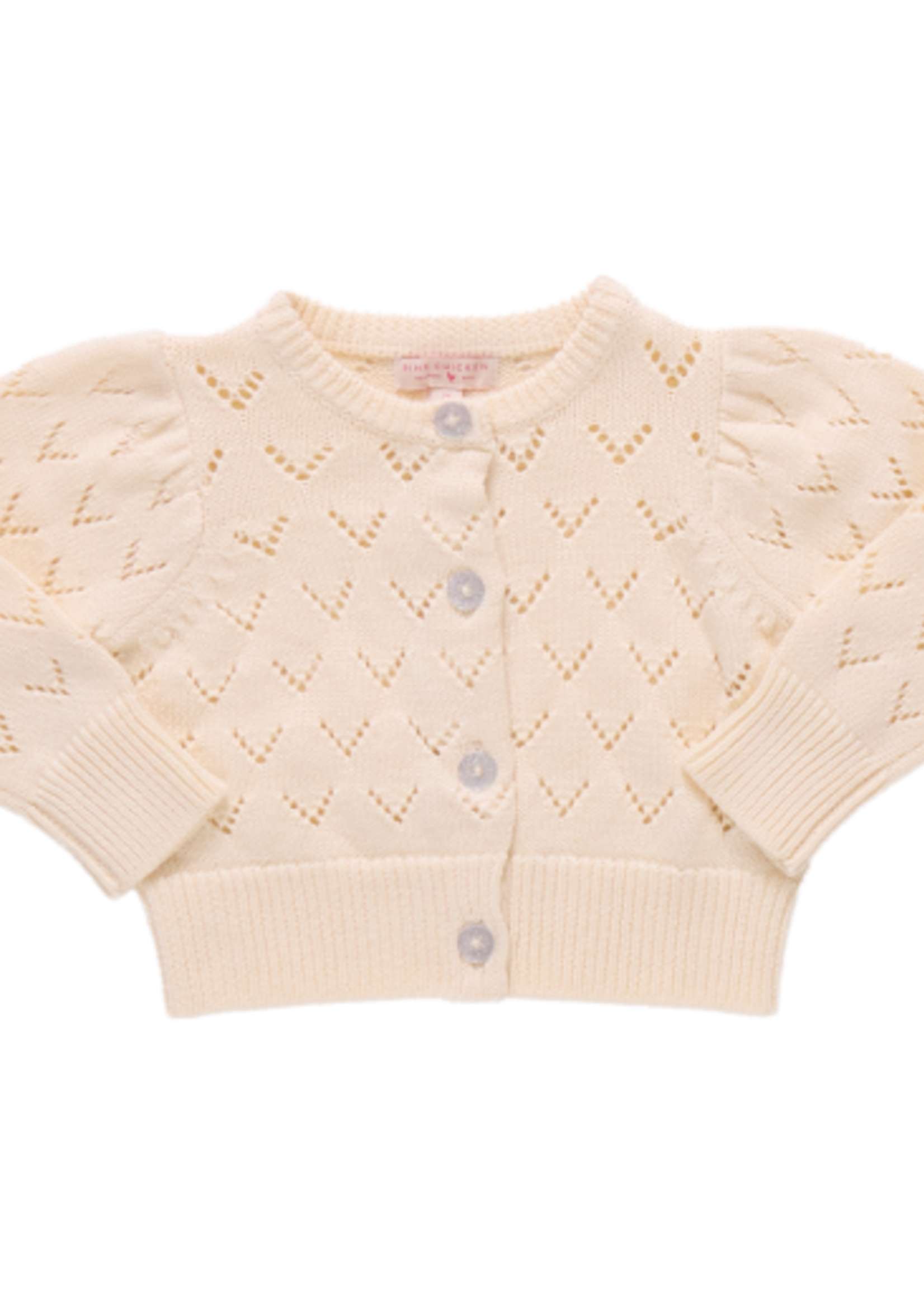 Pink Chicken girls connie sweater - ivory
