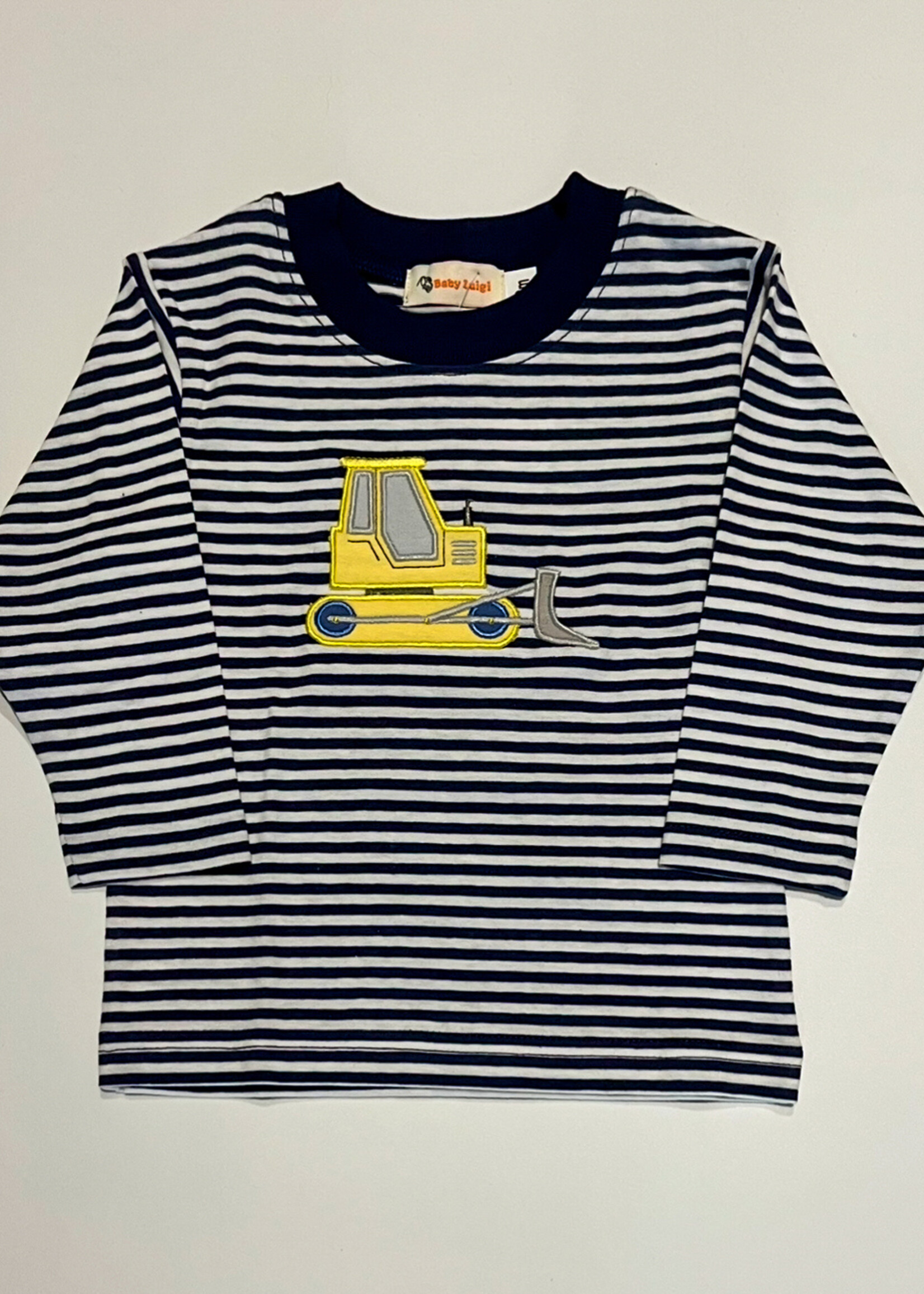 Luigi Kids Boys Stripe L/S Bulldozer