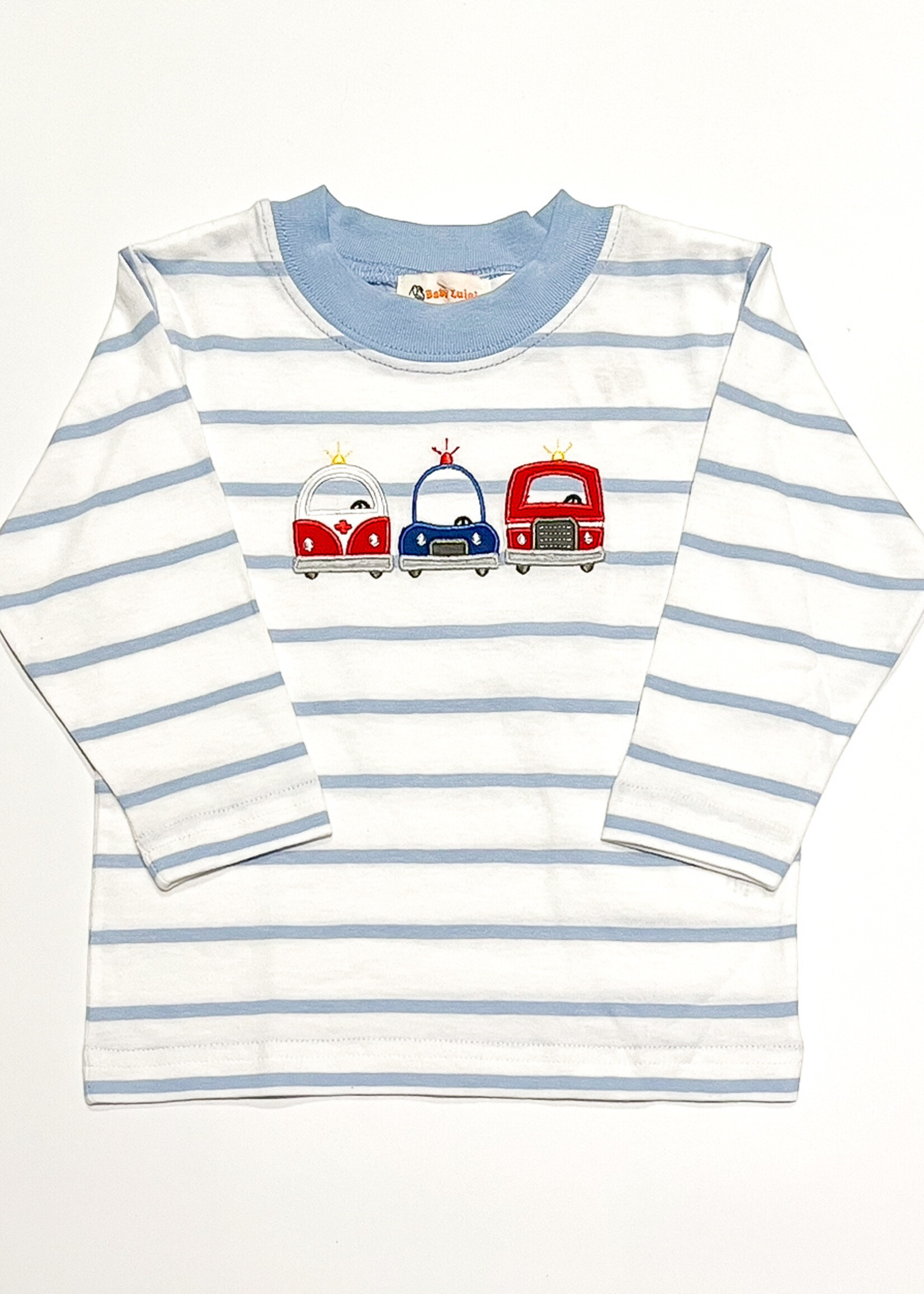 Luigi Kids Boys Stripe L/S 3 Emergency Vehicles