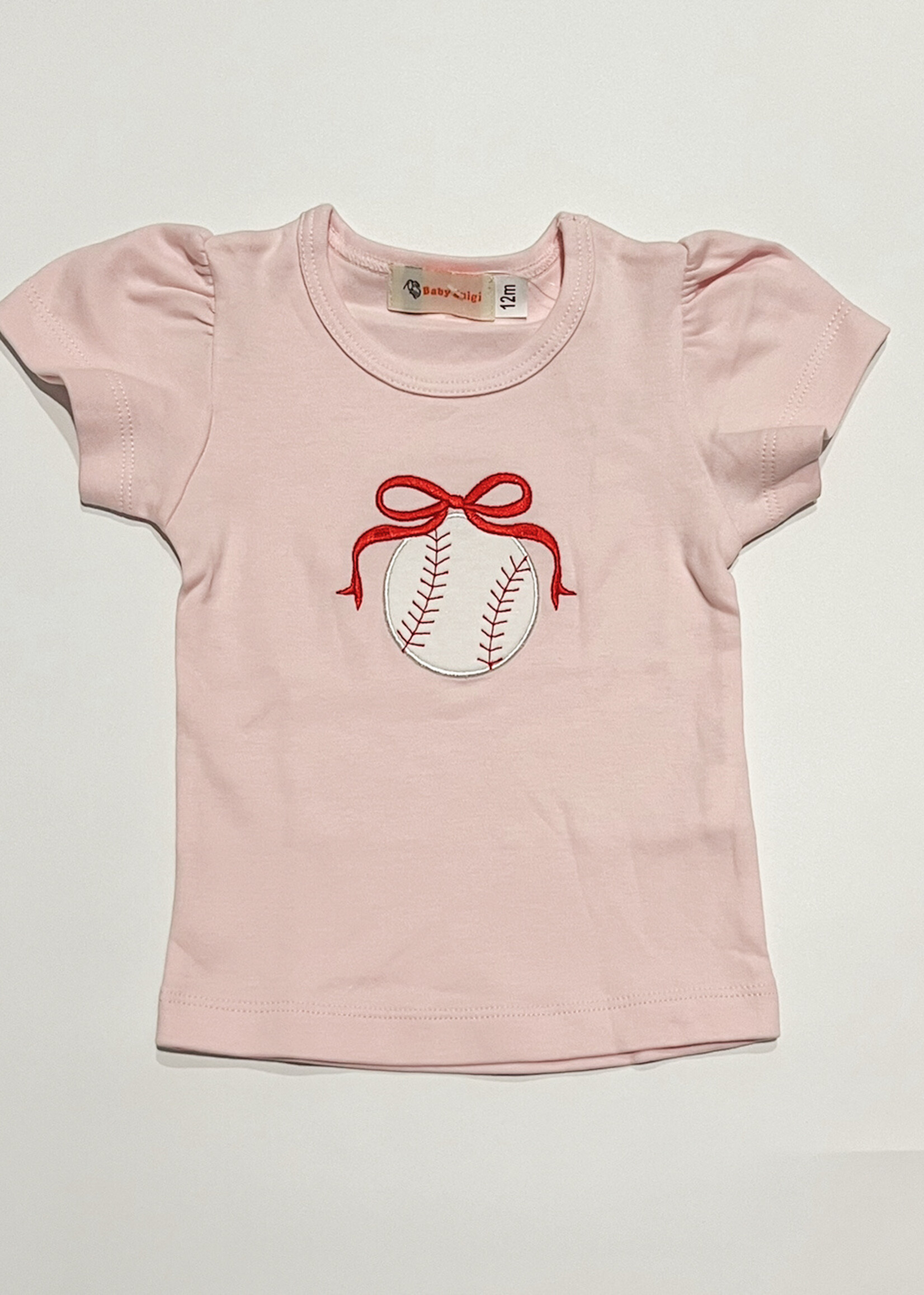 Luigi Kids Girls S/S Baseball w/bow