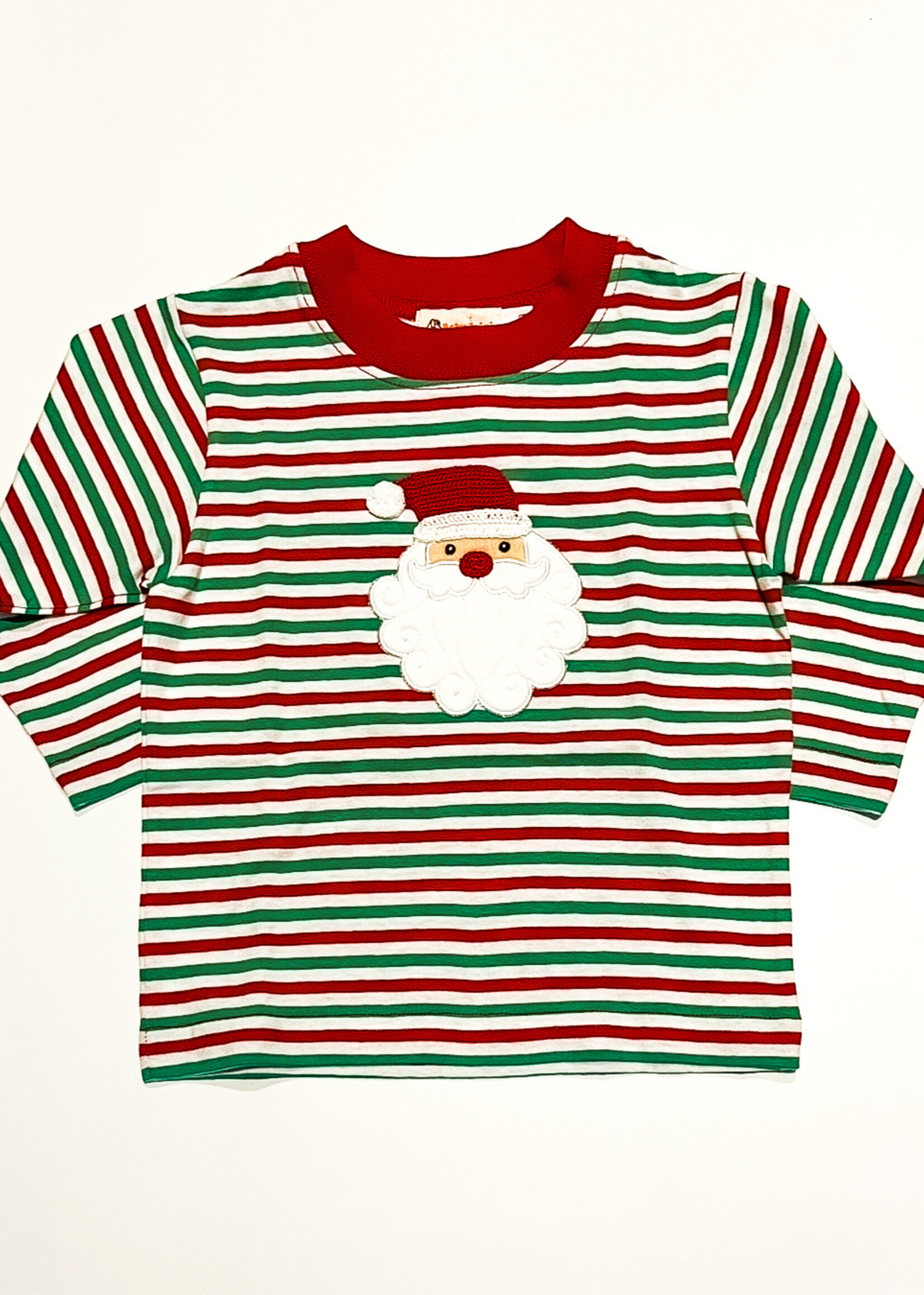 Luigi Kids Boys Stripe L/S Santa Head