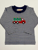 Luigi Kids Boys Stripe L/S Truck w/ 3 Christmas Trees