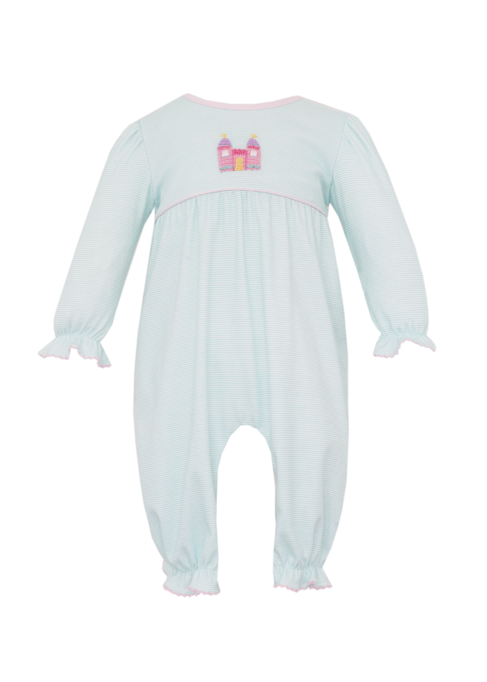 Petit Bebe Princess Castle Girl Long Romper