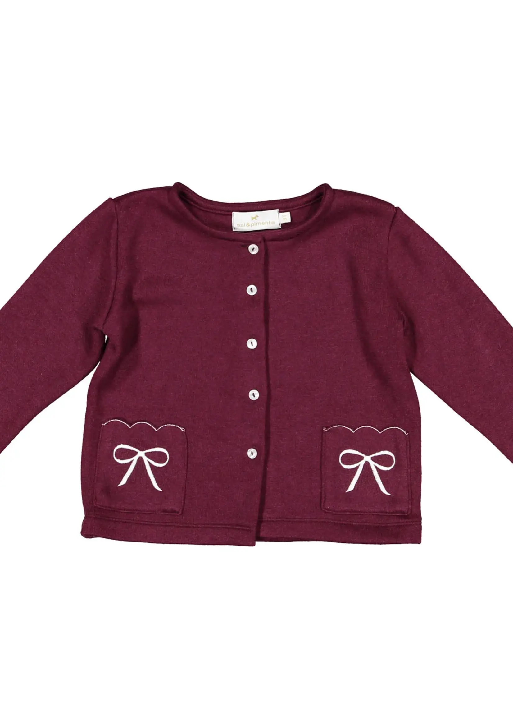 Sal & Pimenta Pocket Bows Cardigan