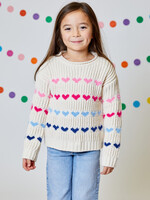 Design History Rainbow Heart Sweater