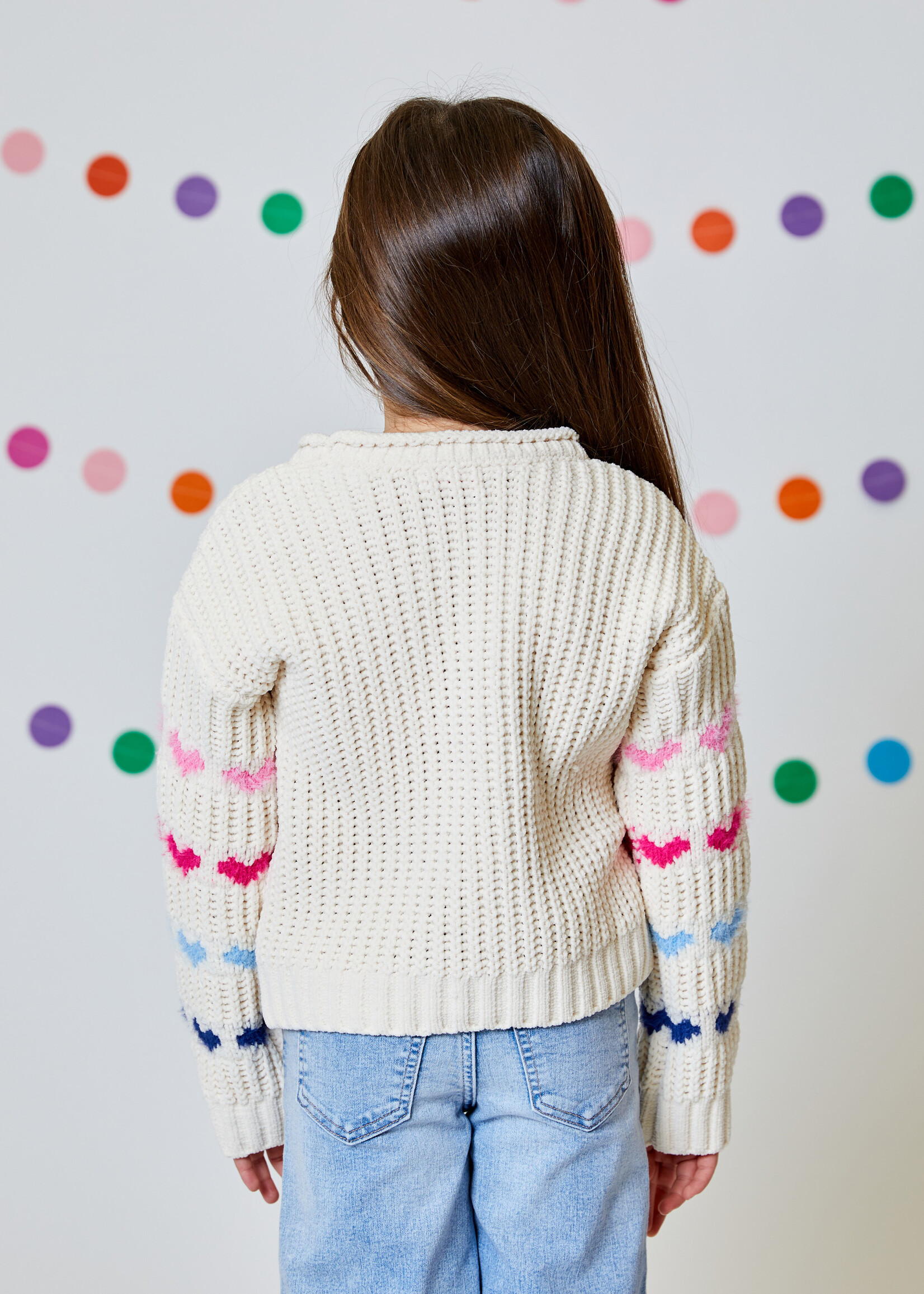 Design History Rainbow Heart Sweater