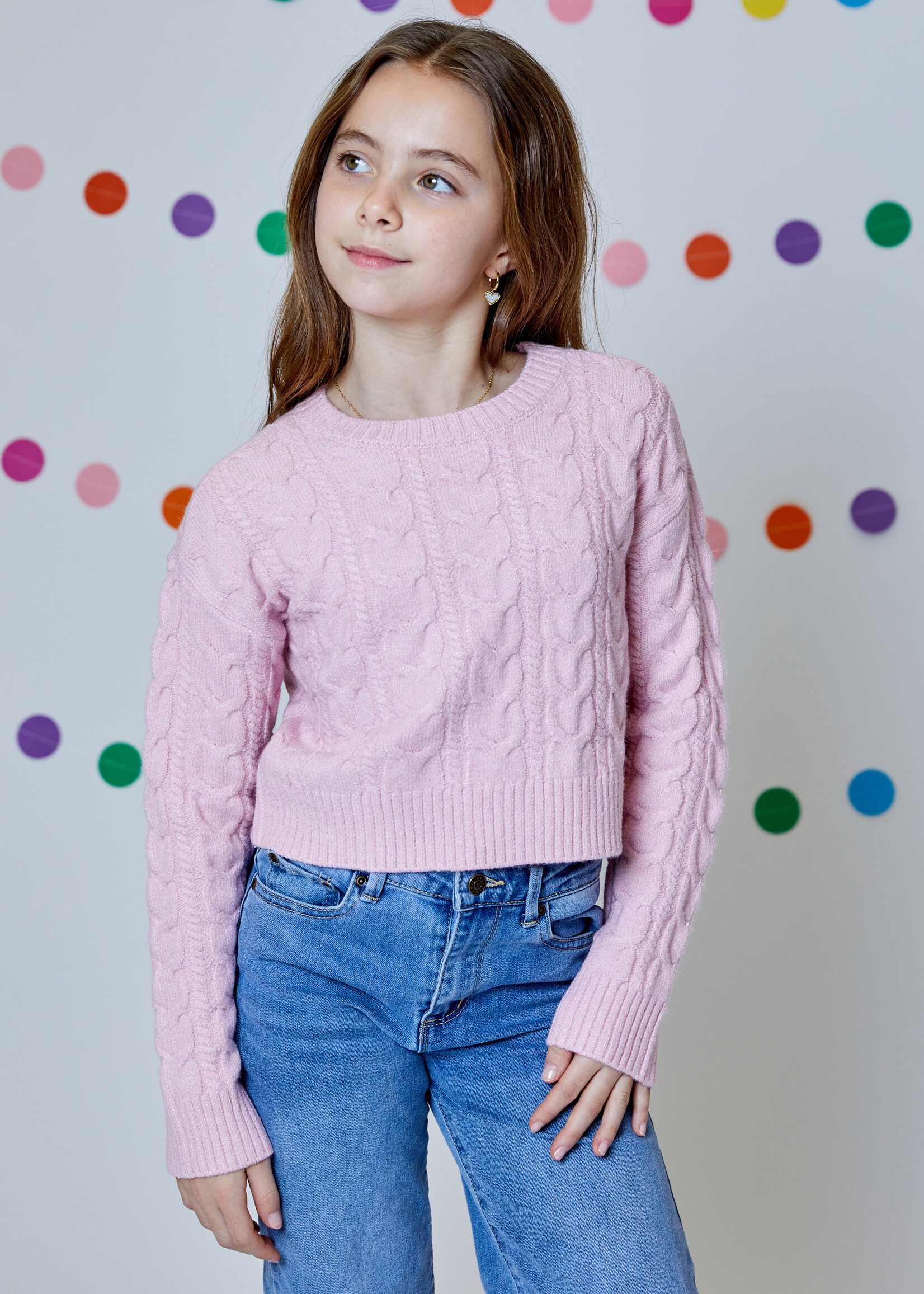 Design History LS Woven Sweater