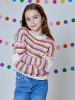 Design History Striped Multi Purple Sweater