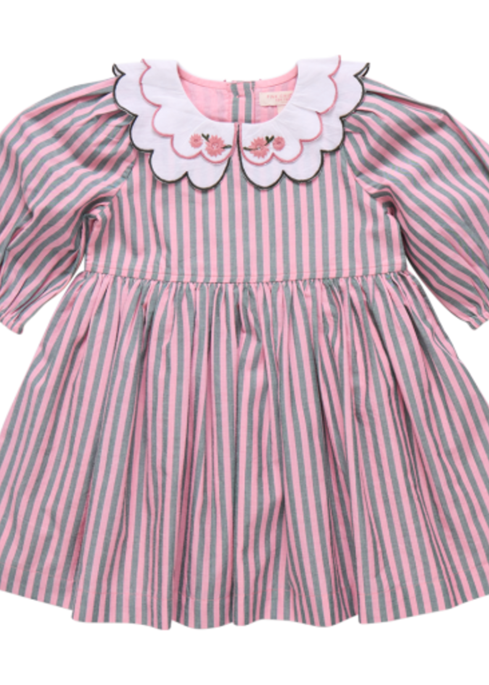 Pink Chicken girls darcy dress - pink green stripe