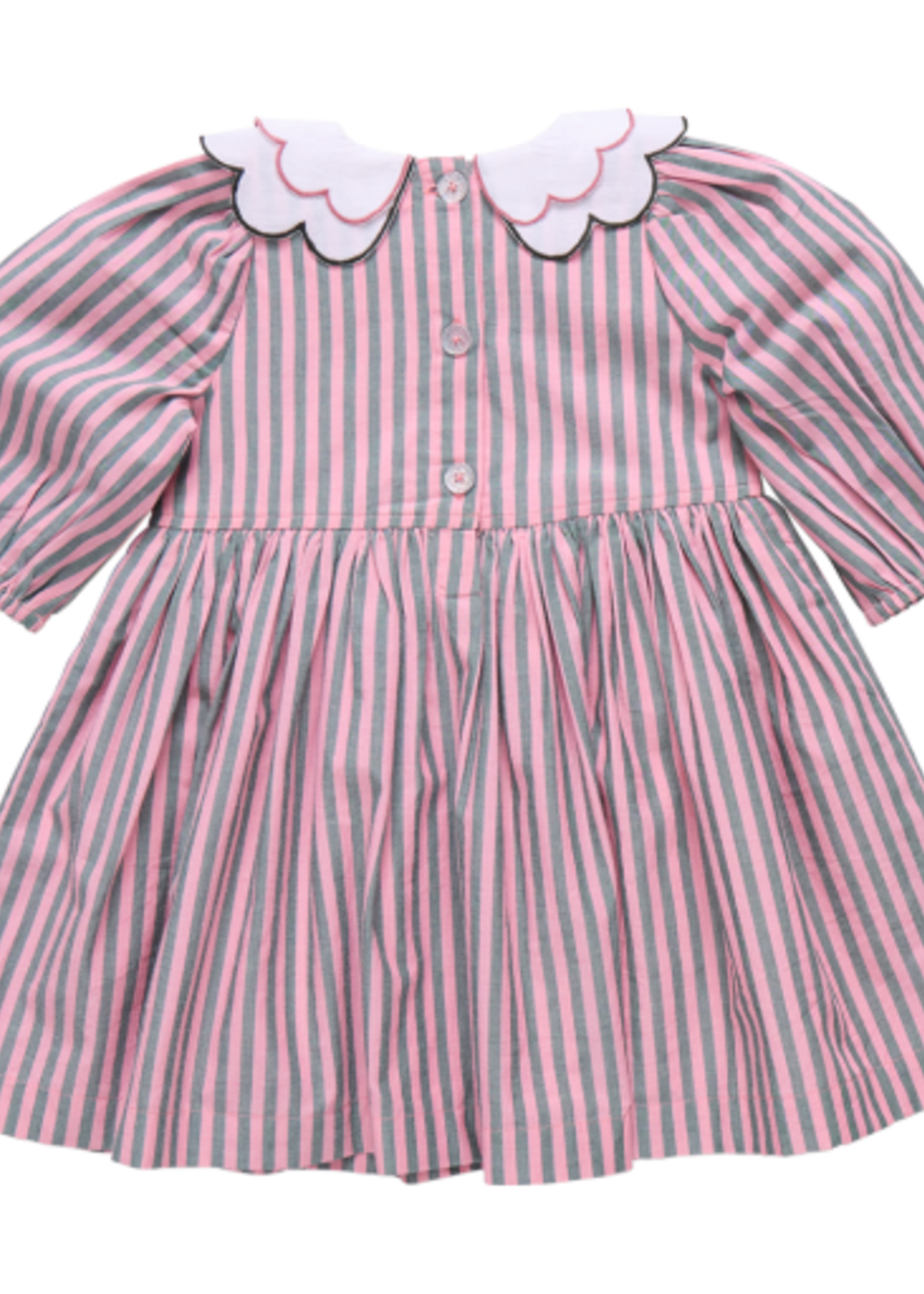 Pink Chicken girls darcy dress - pink green stripe