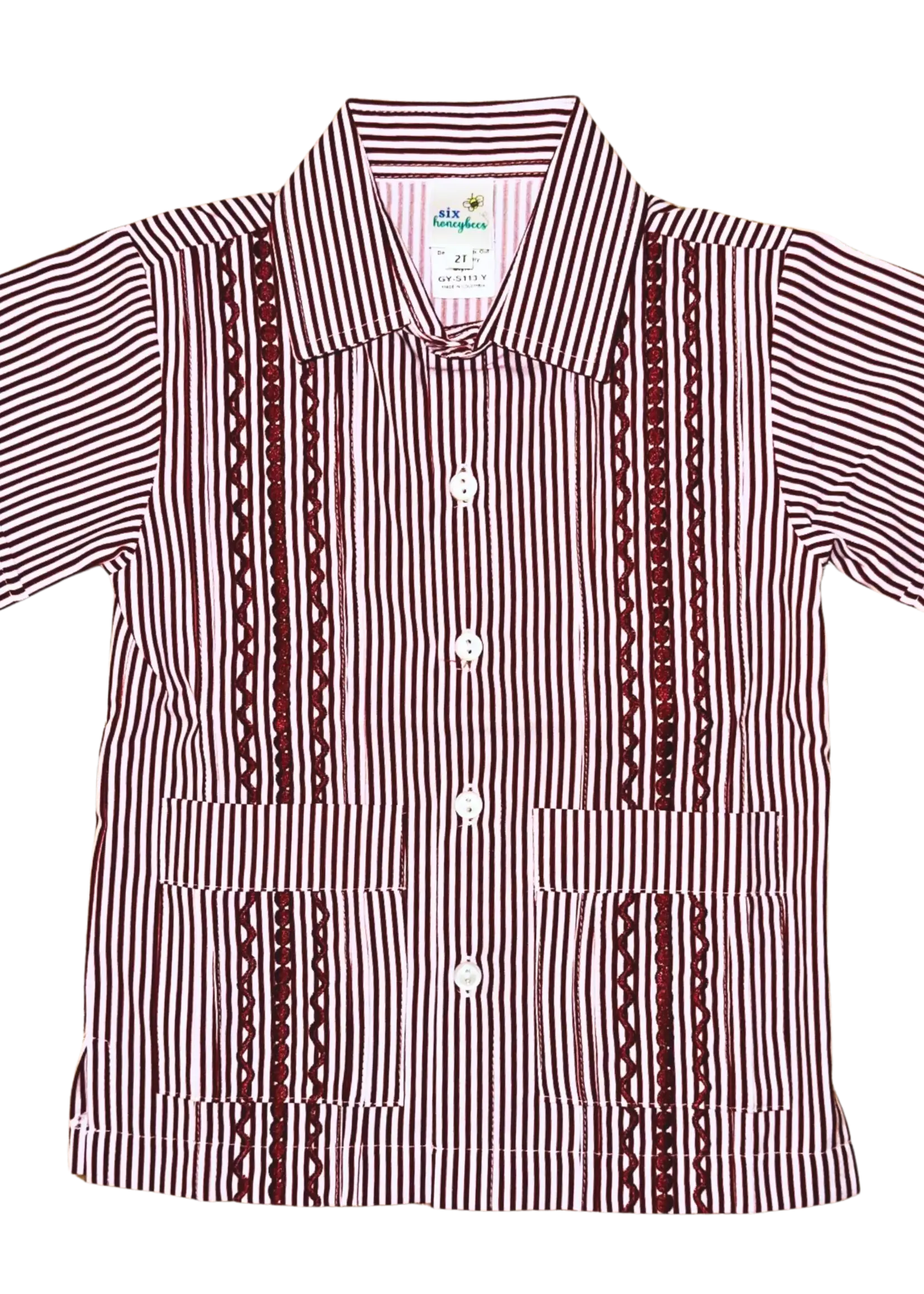 Six Honeybees Boys Guayabera Shirts