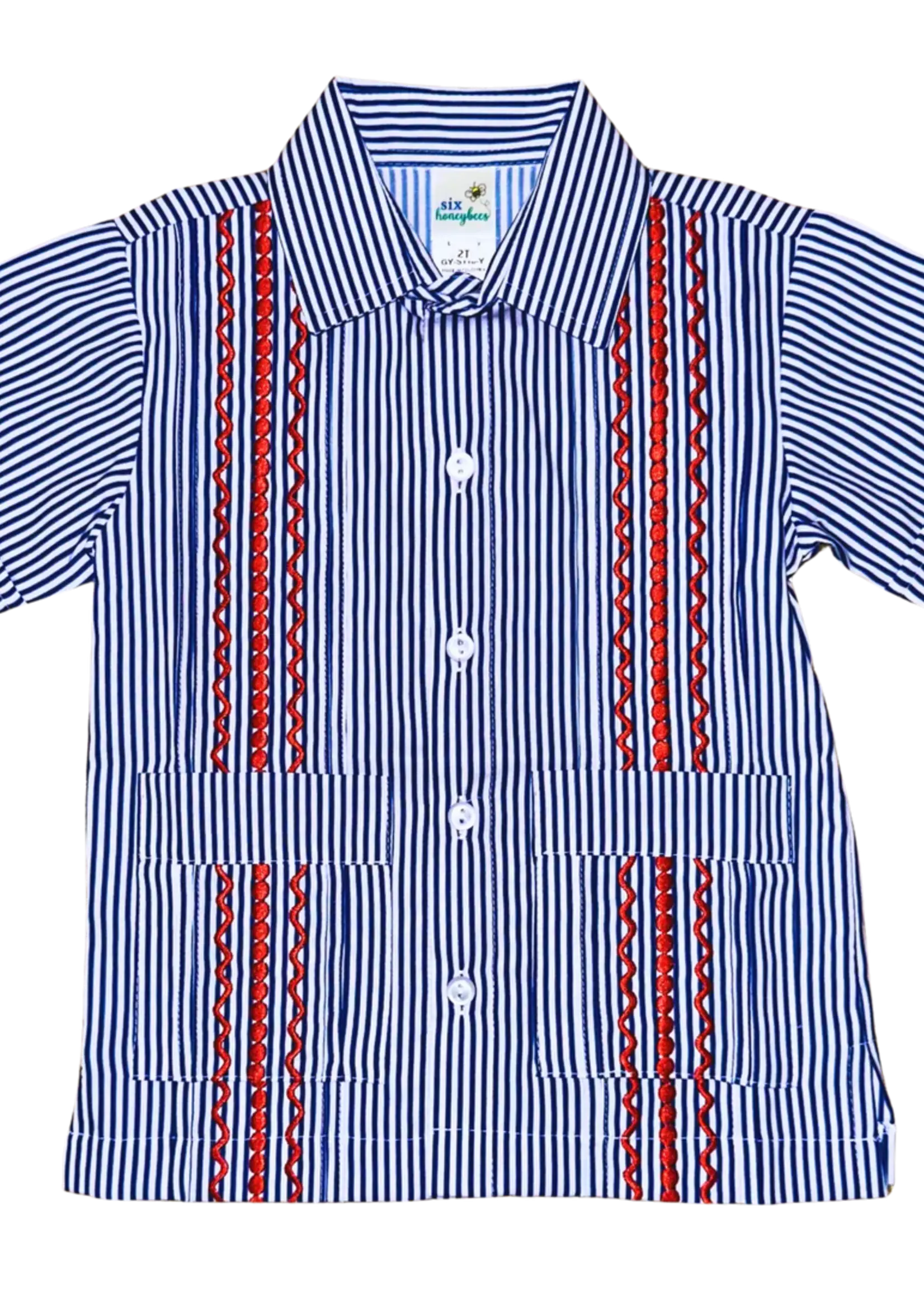 Six Honeybees Boys Guayabera Shirts