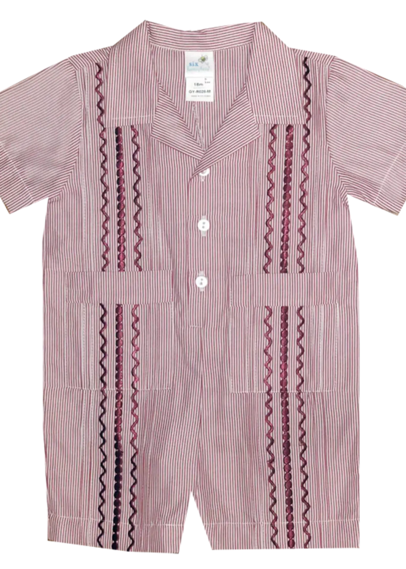 Six Honeybees Guayabera Rompers