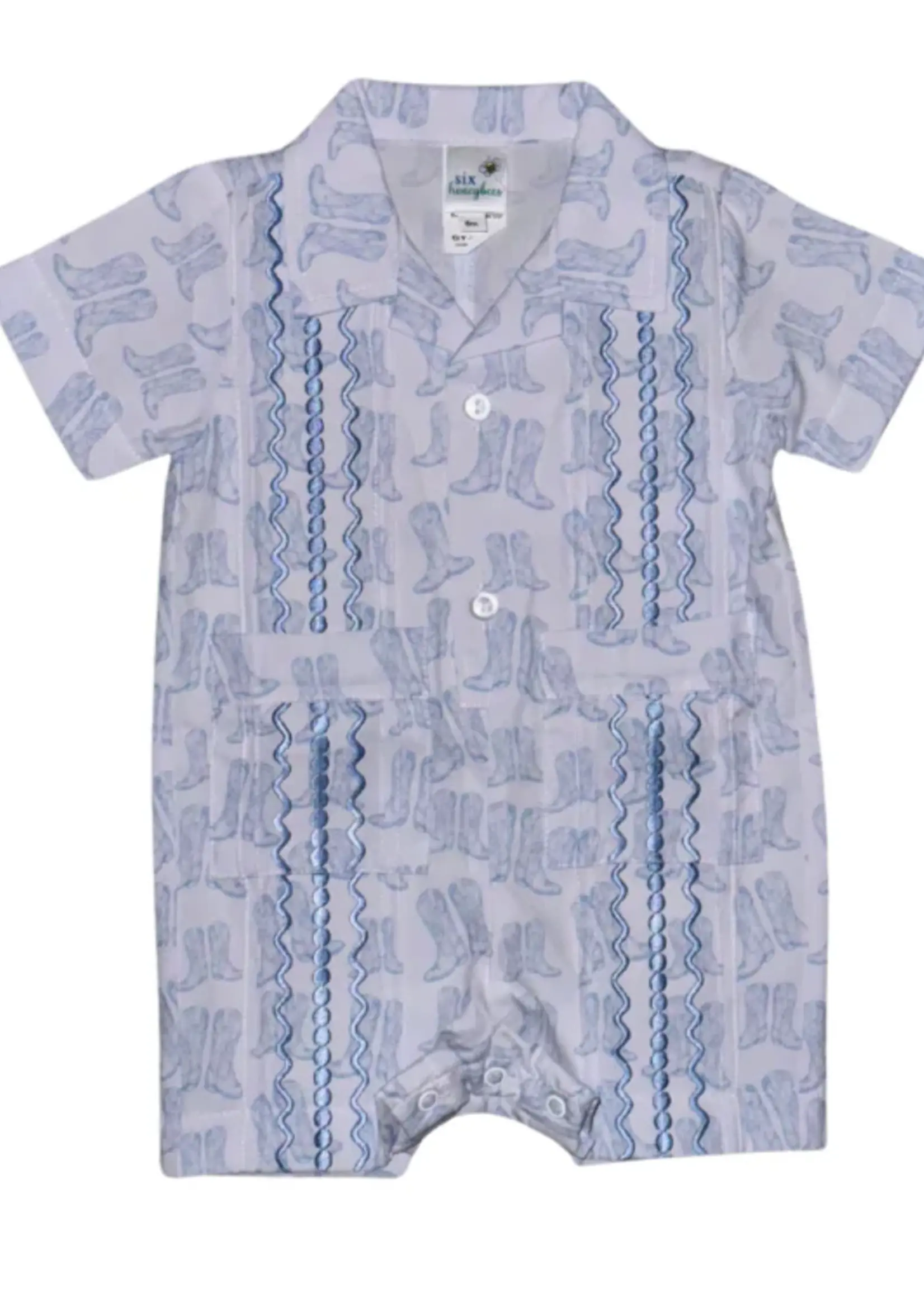 Six Honeybees Guayabera Rompers