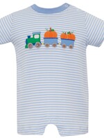 Claire and Charlie PUMPKIN TRAIN BOY Short Bubble