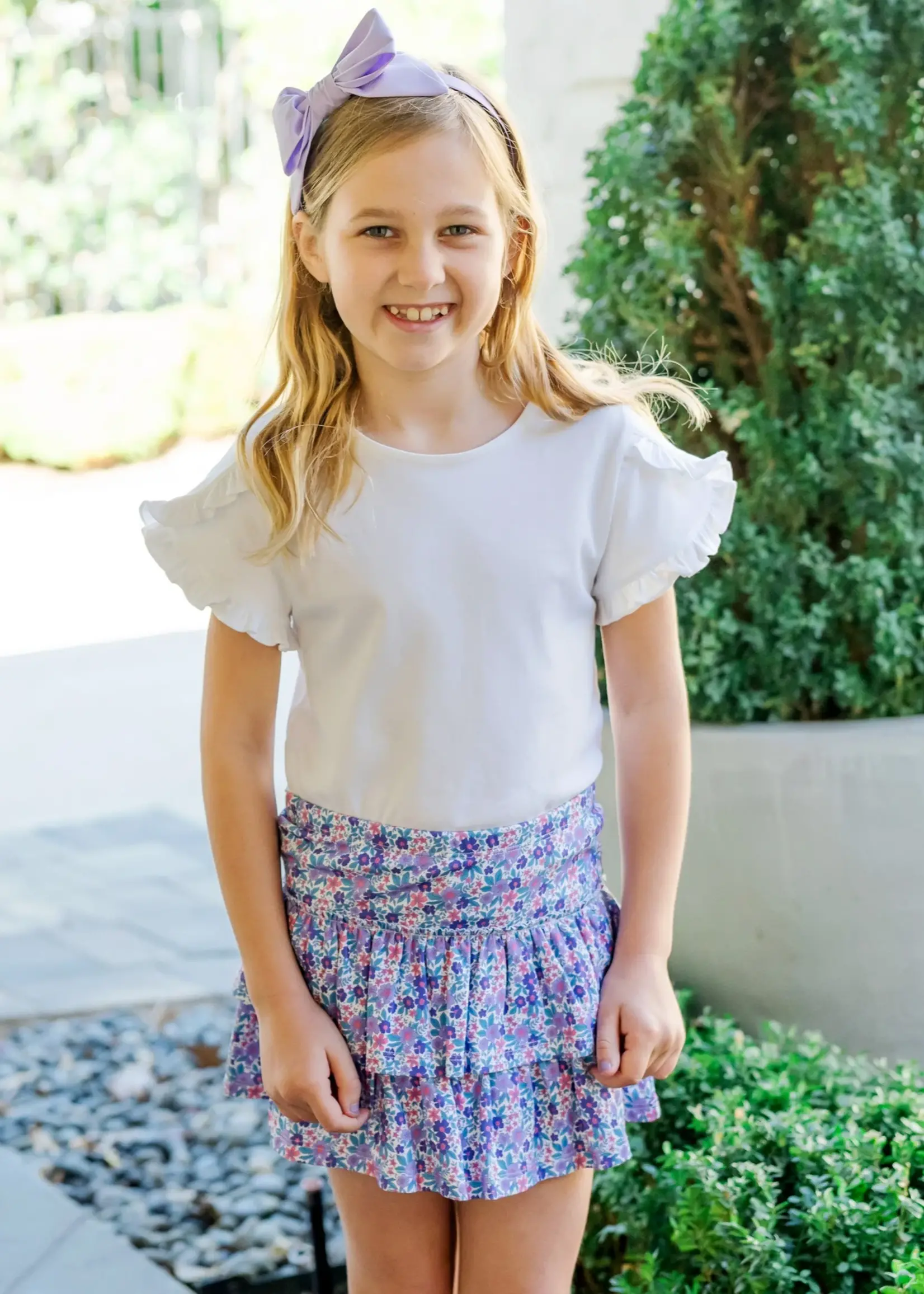 Lila + Hayes Maggie Girls' Tiered Skirt