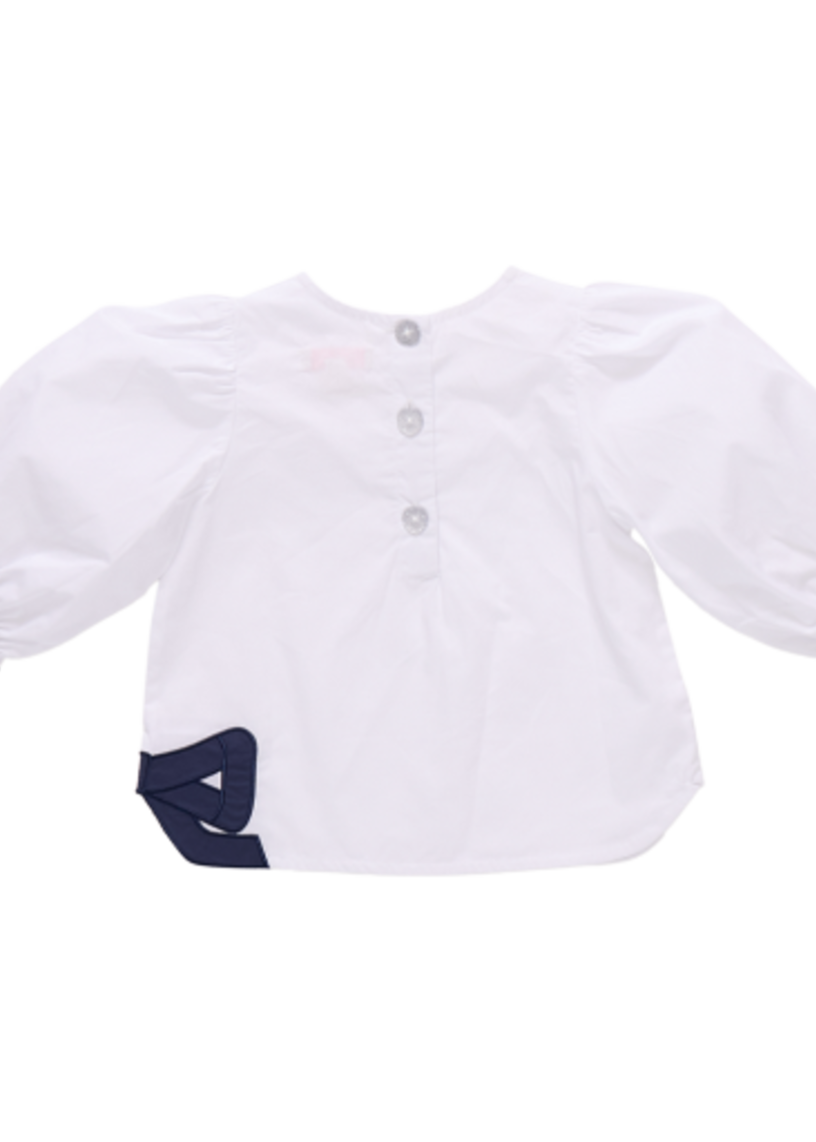 Pink Chicken girls dana bow top - white