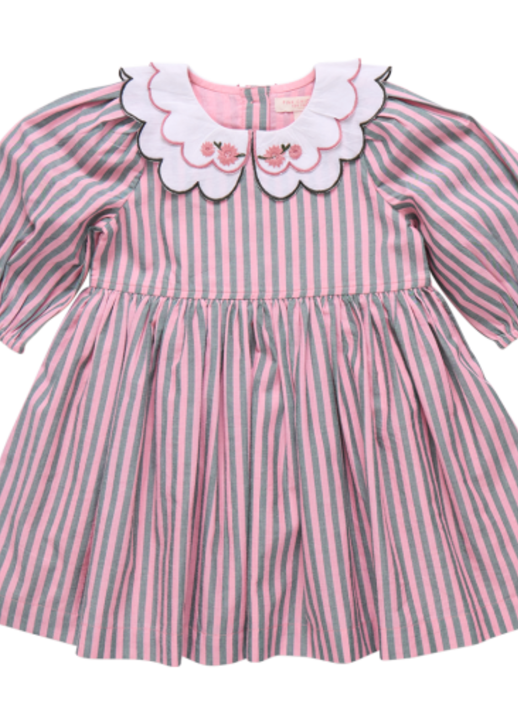 Pink Chicken girls darcy dress - pink green stripe
