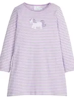 Little English Applique T-Shirt Dress