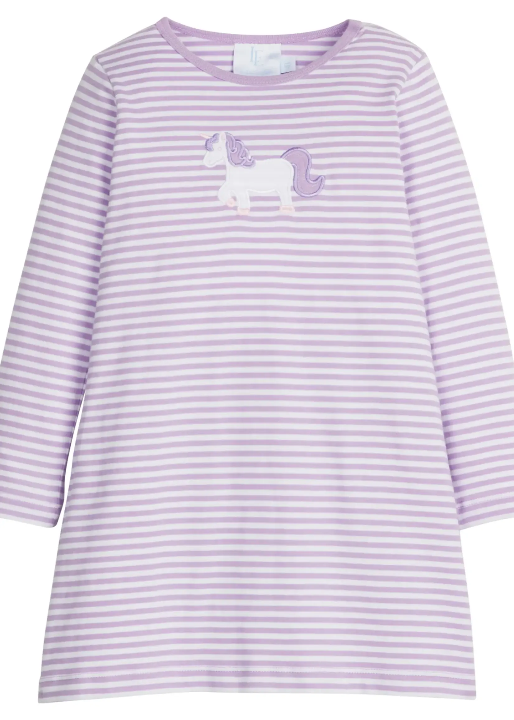 Little English Applique T-Shirt Dress