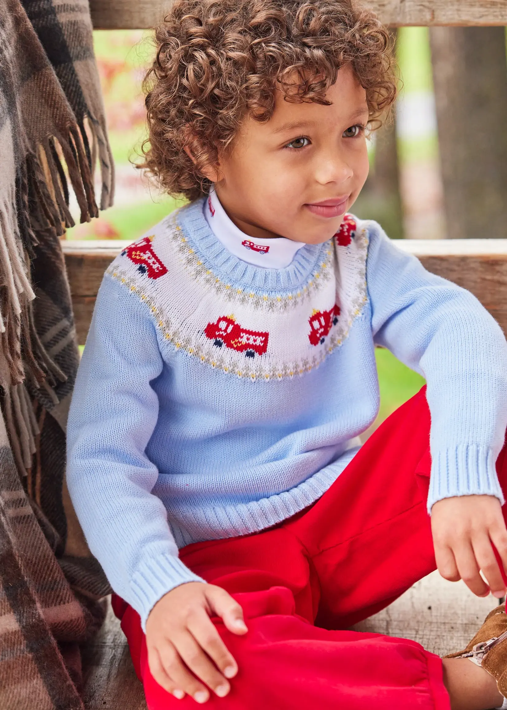 Little English Printed Turtleneck