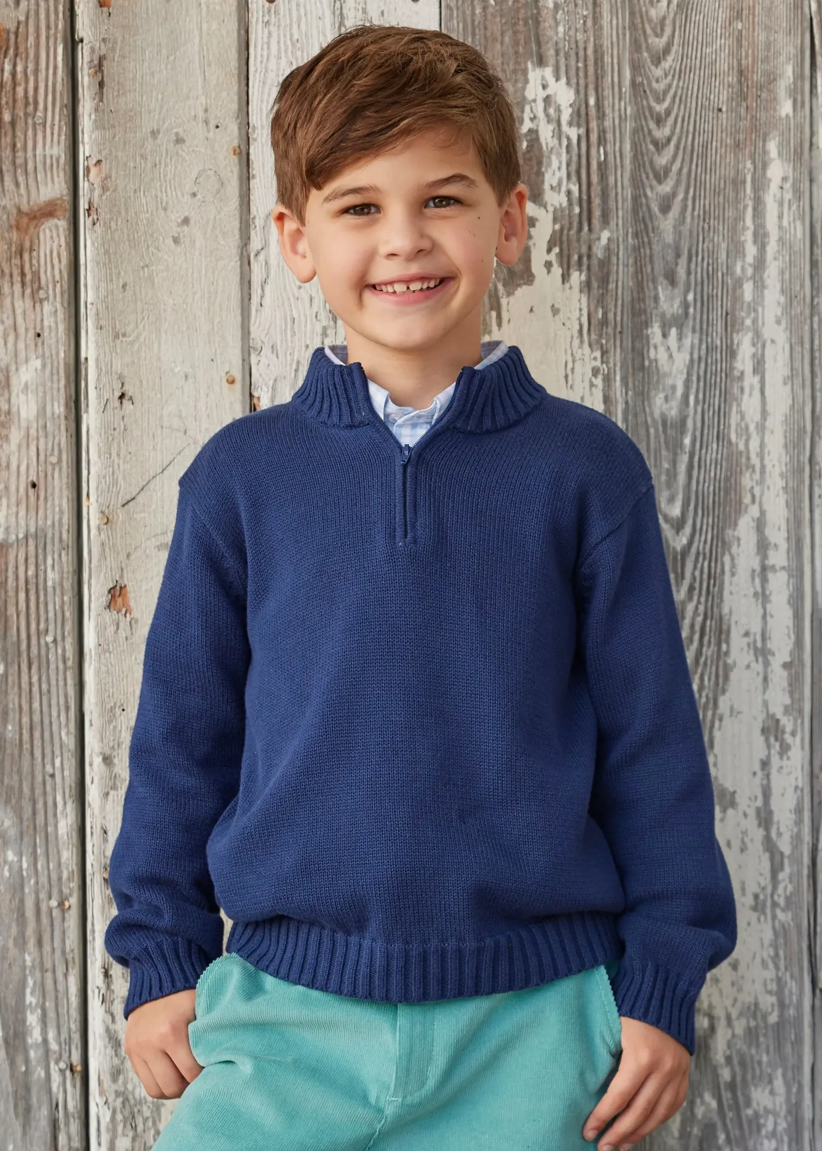 Little English Quarter Zip Sweater
