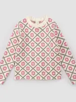 Miles the Label Scalloped Mock Neck Sweater