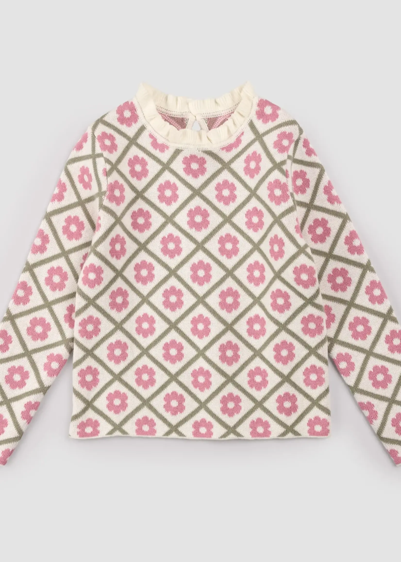 Miles the Label Scalloped Mock Neck Sweater
