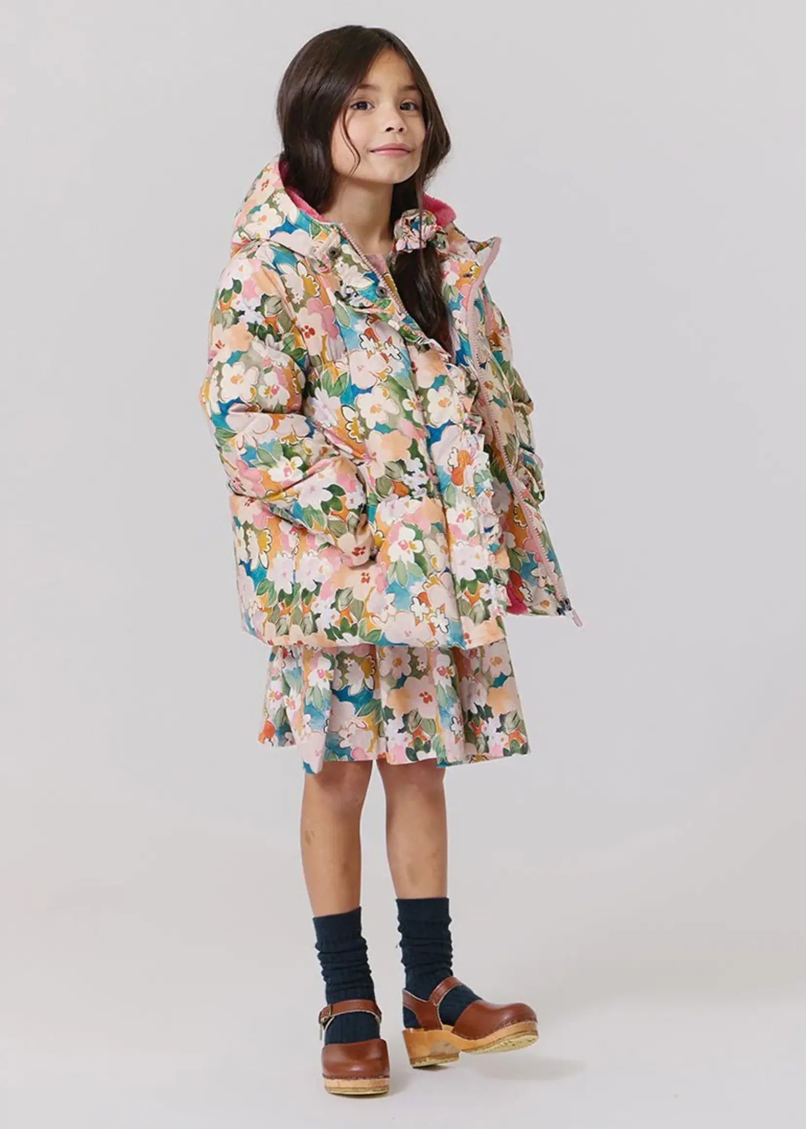 Pink Chicken girls ruffle pete puffer
