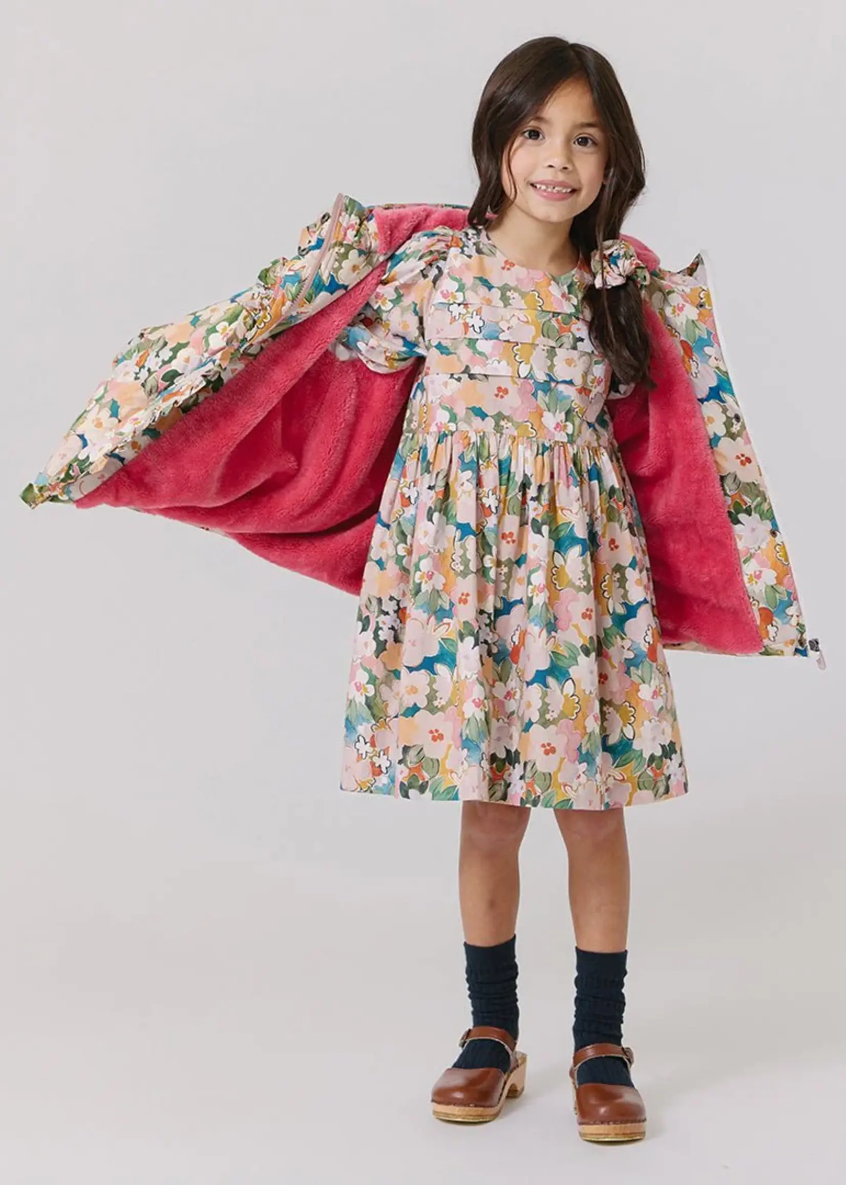Pink Chicken girls ruffle pete puffer
