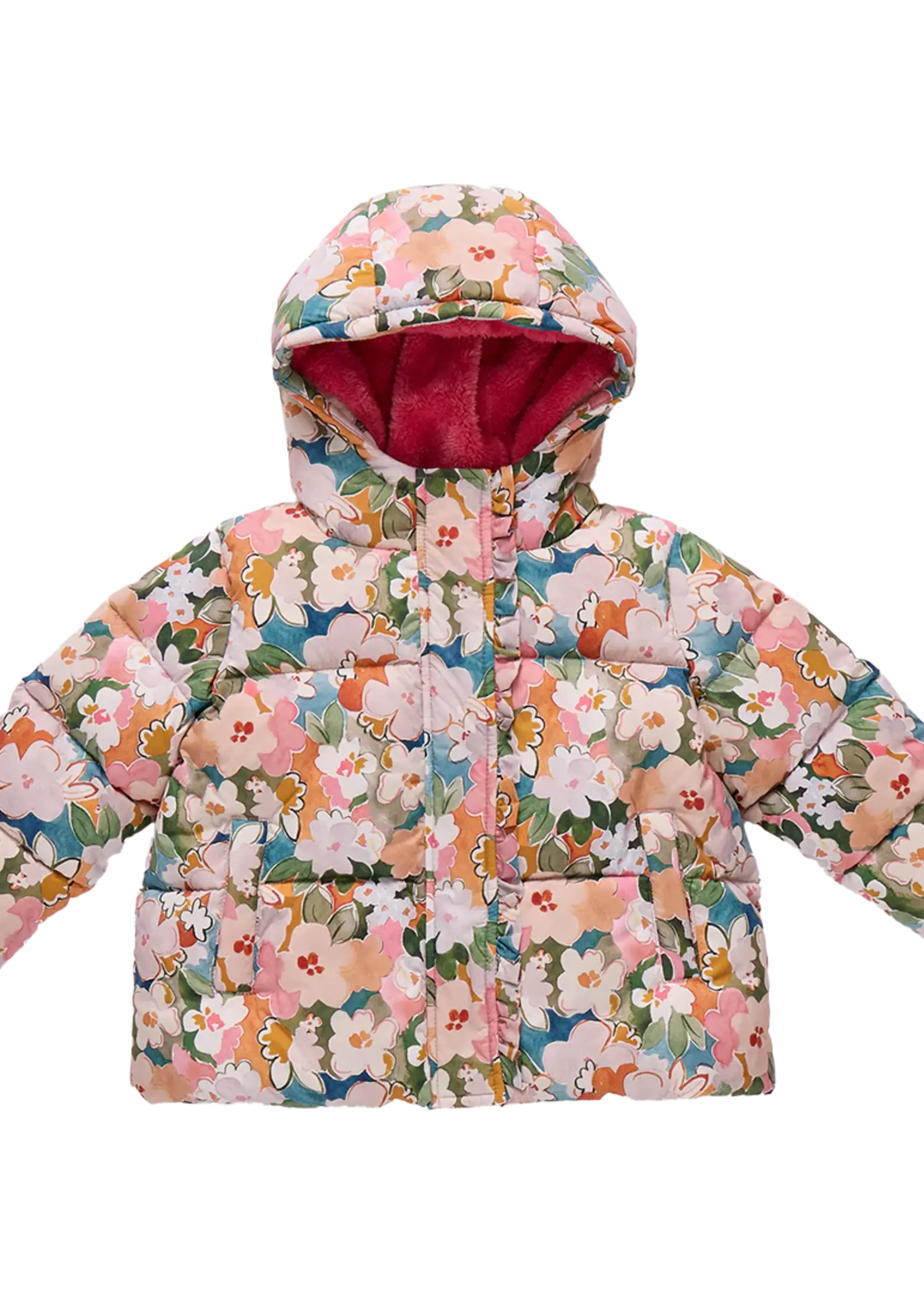 Pink Chicken girls ruffle pete puffer