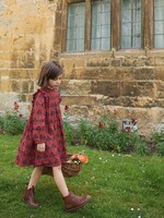 Pink Chicken girls jaipur dress - red autumn strawflower