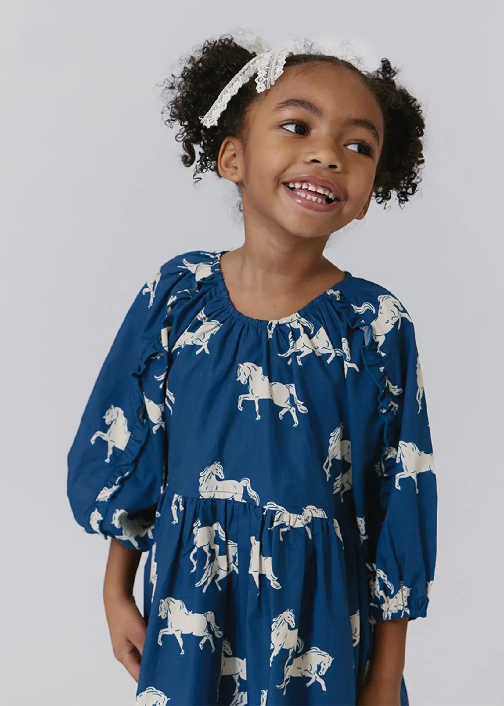Pink Chicken girls katya dress - wild horses